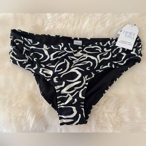 NWT Time and Tru Black and White Bikini Bottom size 12-14 (L)